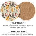 thumbnail image 6 of Round Drink Coasters 2 Pcs Animals and Flowers Absorbent Ceramic Coaster with Cork Base for Coffee Cups Housewarming Gift for Home Decor, 6 of 6