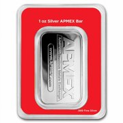 1 oz Silver Bar - APMEX (w/Christmas Collage Card, In TEP)