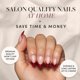 thumbnail image 2 of Glamnetic Red Affair Short Press On Nails con purpurina color almendra, 2 of 6