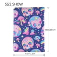 thumbnail image 3 of Pofeuu colorful Skull mushroom rainbow Print Travel Document Organizer Passport Holder Men Women for Family (6.5 in x 4.5 in),Wallet Holder Credit Card Clutch Bag Case, 3 of 5