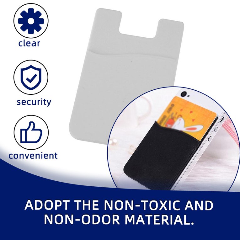 Adhesive Sticker Back Cover Card Holder Case Pouch For Cell Phone Soft