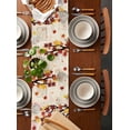 thumbnail image 5 of Table Runners 48 Inches Long Dress Scarves, Fall Thanksgiving Farmhouse Kitchen/Dining Table Runner, Short Coffee Tablerunners, Orange Maple Leaf Pumpkin Scarecrows 13x48 Inch, 5 of 7