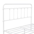 thumbnail image 5 of paproos Full Size Metal Bed Frame, Victorian Style Bed with Iron-Art Headboard and Footboard, Under Bed Storage, No Box Spring Needed, White, 5 of 10
