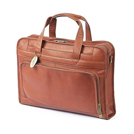 Claire Chase Professional Leather Laptop Briefcase, Computer Bag in
