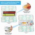 thumbnail image 5 of Plastic Pencil Box Large Capacity Pencil Boxes Clear Boxes with Snap-Tight Lid Stylish Office Supplies Storage Organizer Box Pastel Green and Peach Bows, 5 of 7