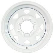 DEXSTAR Trailer Wheel Rim 16x6 16 x6 in. Hole 6.5 in. On White Spoke Steel Wheel
