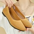 thumbnail image 7 of Summer Shoes for Women,Dress Flats for Women,Pointy Toe Flats for Women,Womens Flats,Womens Flat Shoes Classic Pointed Toe Flats Knitted Dress Shoes Soft Flats for Woman Comfortable Dressy,Yellow,7, 7 of 7
