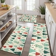 thumbnail image 2 of Beige Christmas Tree Pattern Kitchen Rugs Sets Of 3,Kitchen Runner Rugs Non Skid Washable,Decorative Kitchen Floor Mats for Kitchen,Sink,Laundry,17"x30"+ 17"x47" + 17"x59", 2 of 6