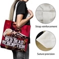 thumbnail image 3 of Red Dead Redemption Bolso de tela con estampado de lienzo para mujer, bolsa de compras reutilizable y estética, con cremallera interior, regalo para mujer,38*45cm., 3 of 6