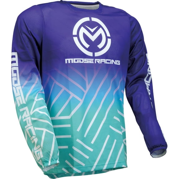 Moose Racing Sahara Mens MX Offroad Jersey Purple/Turquoise 3XL