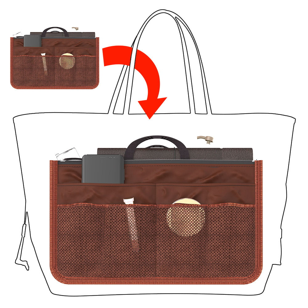 WREESH Insert Bags Handbag Tote Purse Organizer 10 Pockets Bag In Bag  Travel Storage - Walmart.ca