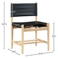 thumbnail image 4 of Meridian Furniture Rawlins Black Vegan Leather Upholstered Dining Chair, Set of 2, 4 of 12