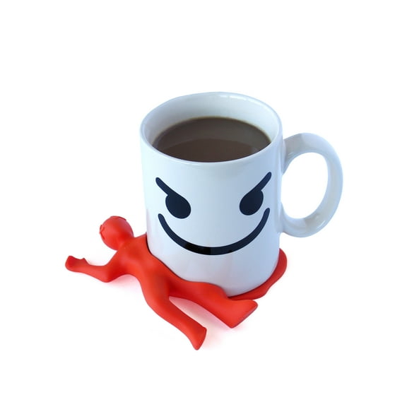 Suck UK | Splat Stan | Silicone Drink Coasters | Funny Desk Decor | Office Decor | Orange