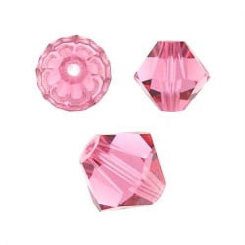 Swarovski Bicone Crystal Beads Item #5328/#5301 Rose Color 4mm Size - 72 Pieces