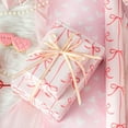 thumbnail image 6 of HOMERAL Pink Bow Wrapping Paper, Reversible Pink Love Design Gift Wrap for Baby Shower, Birthday, Valentines, Mothers day, Graduation, Wedding(17 Inch X 32.8 Feet), 6 of 6