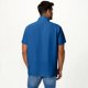 thumbnail image 3 of Camisa Elvqul para Hombre Azul Liso Playa Cuello Redondo Manga Corta, 3 of 7