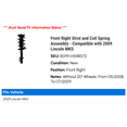 thumbnail image 2 of Front Right Strut and Coil Spring Assembly - Compatible with 2009 Lincoln MKS, 2 of 2