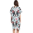 thumbnail image 2 of Beach Vacation Clothes Kimono Cardigan Loose Swimsuit Cover Up for Women Lovely Bulldog with Paw Print L, 2 of 6
