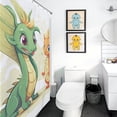 thumbnail image 4 of Cute Dragon Baby Western Shower Curtain Cloth Fabric Bathroom Decor Set with Hooks, 4 of 7