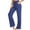 Blue, variant on TAGOLD Womens Summer Pants,Fashion Women Solid High Waist Pockets Loose Drawstring Wide Leg Yoga Pants