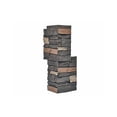 thumbnail image 3 of WallWell Iron Gray 3D Faux Stone Corner Panels, Waterproof High-Density Polyurethane Siding Accessory, 24.88 in. High x 15.63 in. Return, 6-Piece Set, 3 of 4