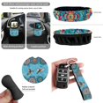 thumbnail image 6 of Jeiento Hummingbird Car Seat Cover Set, Auto Steering Wheel Cover Seat Belt Strap Trash Bag Boho Floral Air Vent Storage Organizer Rear View Mirror Cover Coasters Keychain for Women, 6 of 7