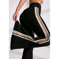 thumbnail image 2 of Gkeoshab Yoga Pants Women's Side-Stripe Flared Yoga Pants Nylon Spandex Bootcut Lounge & Workout Trousers with Comfort Fit Black L, 2 of 5