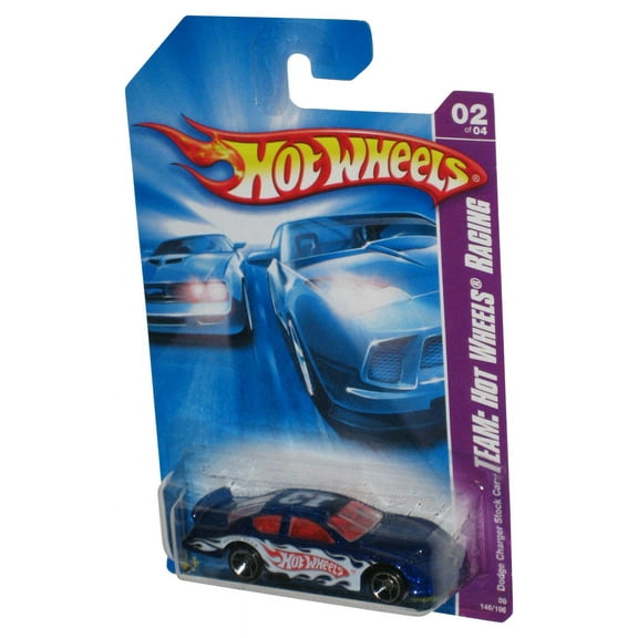 Hot Wheels Team Racing 2/4 (2007) Blue Dodge Charger Stock Car 146/196