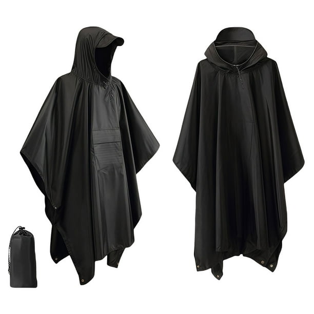 Ponco Con Capucha Poncho Impermeable Capa Lluvia Unisex para Adultos ()