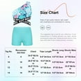 thumbnail image 7 of TiaoBug Girls Cartoon Printed Swimwear One Shoulder Crop Top with Shorts Swimsuit Summer Bathing Suit Night Pegasus 12, 7 of 7