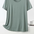 thumbnail image 5 of Besolor Plus Size Pajamas Tops for Women Summer Lightweight Casual Comfy Crewneck Short Sleeve Shirts Homewear, 5 of 5