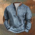 thumbnail image 2 of Curuila Mens Sweatshirt Half Zip Long Sleeve Graphic Print Crew Neck Pullover Sweatshirts Everyday Wear Casual Soft Pullover Tops Size S, 2 of 3