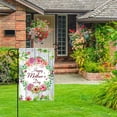 thumbnail image 3 of Rdsfhsp Happy Mother's Day Floral Wreath Double Sided Decorative Linen Garden Flag for Holiday Home Outdoor Decor 12x18 inch, 3 of 5