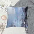 thumbnail image 2 of Chilfamy Blue and Grey Abstract Art Artwork Pillow Cover, Gallery Modern Decorative Throw Pillows Cushion Cover for Bedroom Sofa Living Room 22x22in, 2 of 5