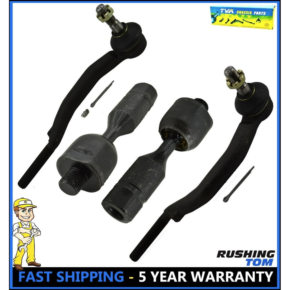 4 Inner & Outer Tie Rod Kit for Chevrolet Trailblazer GMC Envoy 16mm Threads