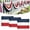 3P-L, variant on Tivamiko 3pcs 2x4ft Patriotic Pleated Fan Flags with Embroidered Stars- American Bunting for 4th of July Porch & Garden Décor