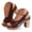 Brown, variant on Pandaie Heeled Sandals for Women 2026 Open Toe Dressy Chunky High Heels Slingback Platform Wedge Mules Bridal Party Wedding Shoes Black 6.5