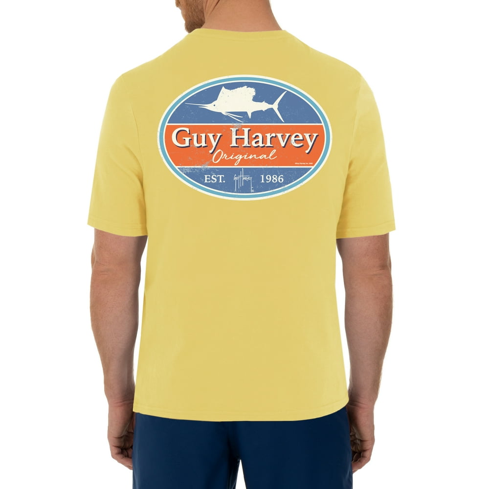 Guy Harvey Guy Harvey Men's Original Sailfish Short Sleeve Yellow T