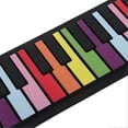 thumbnail image 3 of Roll Up Piano 49 Keys Kids Flexible Rainbow Keyboard Portable Folding Musical Instrument EP‑17, 3 of 4