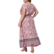 thumbnail image 4 of Vestido Plus Size Agnes Orinda para Mujeres Vestidos Boho Florales con Escote en V y Mangas con Volantes Vestido de Verano para Playa 4X Rosa, 4 of 8