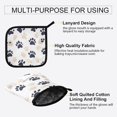 thumbnail image 3 of Yayeee Oven Mitts and Pot Holder Set of 2 Heat Resistant Kitchen Gloves Baking Hot Pad, Black Cat Paw, 3 of 5