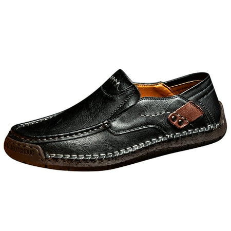 

LYSICSKINEM Mens Breathable Shoes Casual Lightweight for Athletic Feet Couple Style Handmade Men s Outdoor Casual Shoes One Foot Flat Leather Shoes Spring Low Top Plus Large SizeLeFu Cowhide