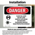 thumbnail image 3 of (2 Pack) Class IIIb Laser Do Not Look Into Beam OSHA Danger Sign 7 Inch X 5 Inch Vinyl Label Decal Sticker Weather Resistant, UV Protected for Workplace, Business, and Construction, 3 of 7