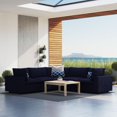 thumbnail image 1 of Modway Commix Sectionnel de Mobilier de Patio Extérieur Sunbrella 5 Pcs, Bleu Marine, 1 of 10