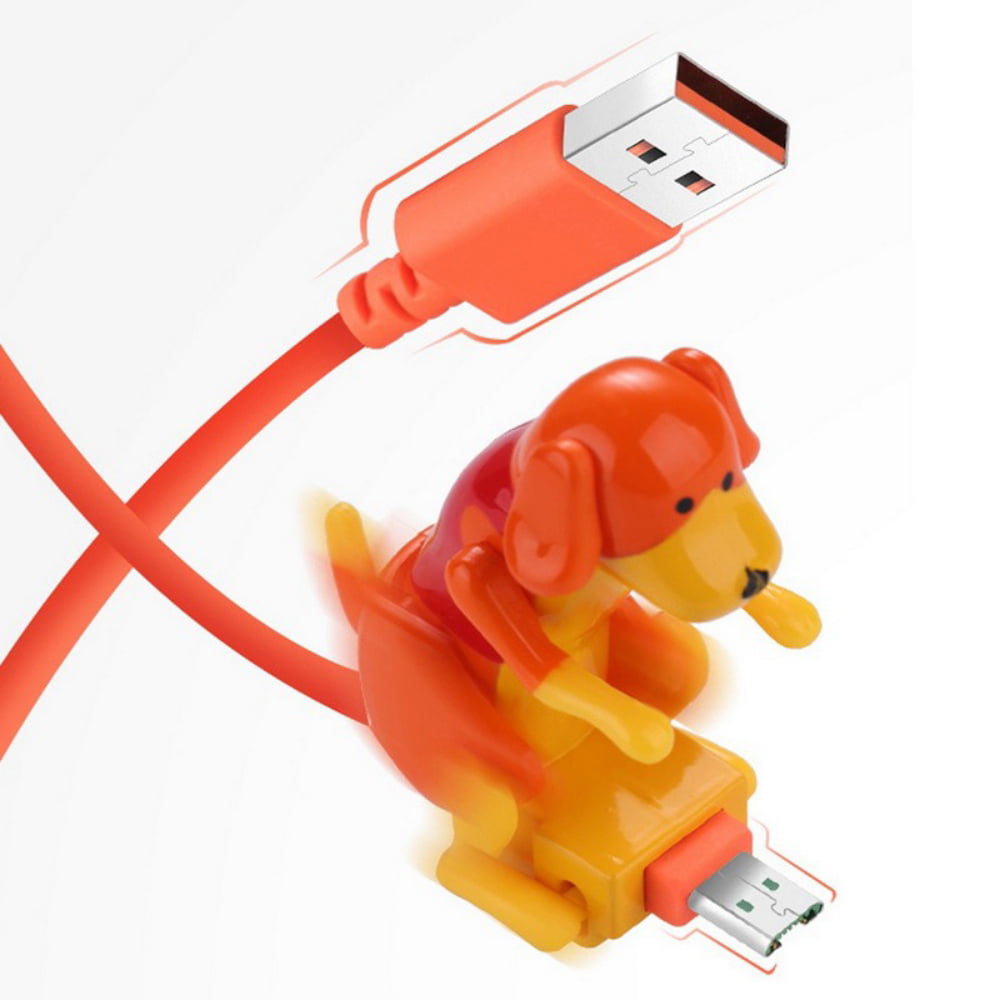 Stray Dog Charging Cable/USB Flash Drive,Creative Automatically Swing Buttocks Dog Toy,Phone USB Fast Charger Cable Data Line Or USB Memory Storage Drive