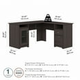 thumbnail image 2 of Cabot Modern 60W L Desk with File Drawer, Box Drawer and Storage Cabinet in Heather Gray, 2 of 9