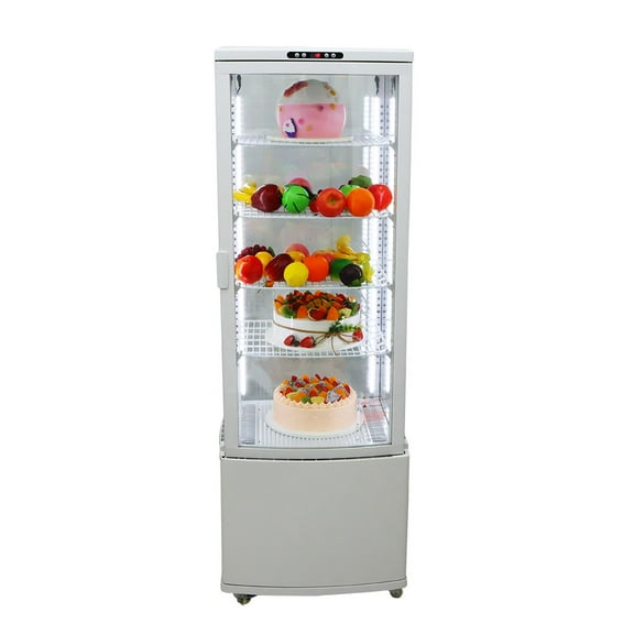 PreAsion Vertical Refrigerated Cake Display Cabinet 215L Bakery Showcase Automatic Defrost