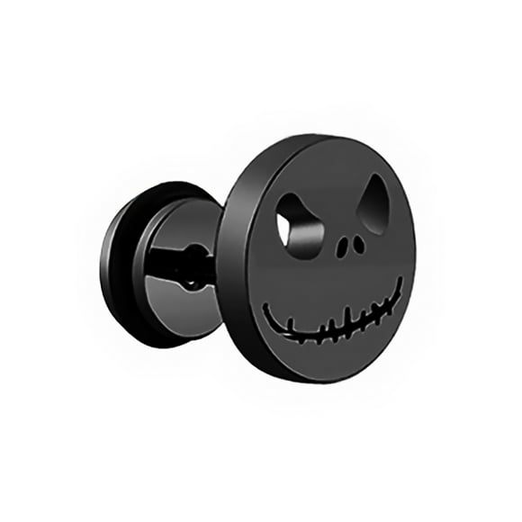 Ear Studs Punk Style Decorative Earrings Stainless Steel Craft Woman Man DIY Jewelry Ornament Gifts Halloween Decor Accessory Black