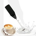 thumbnail image 1 of Handheld Milk Frother, Battery Operated Electric Mixer, Stainless Steel Mini Drink Mixer Blender for Coffee, Latte, Hot Chocolate, Macha (Black, Without Battery), 1 of 8
