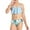 Light Blue, variant on lnmuld Two Piece Solid Color Girls Swimsuit Set Tropical Leaf Print Swimwear for Juniors and Water Activities Size:13-14 Years